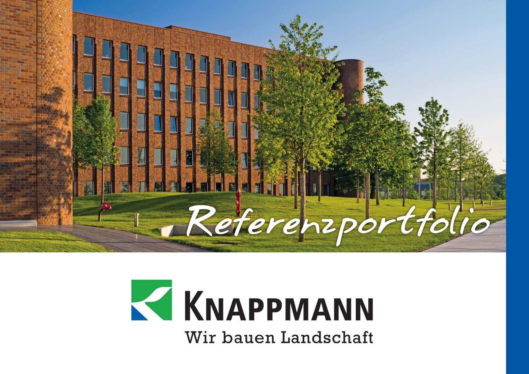 Coverbild des Referenzportolios des Ingenieurbürs KNAPPMANN ONE mit Unternehmens- und Teamvorstellung sowie Referenzen.